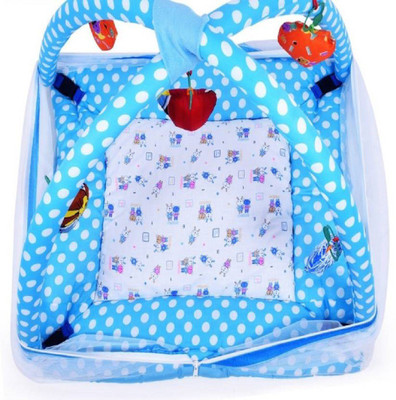 

Chote Janab Play Gym With Mosquito Net Princess Design - Blue Play Gym Crib(Fabric, Blue)