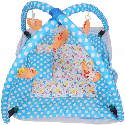 

Chote Janab Play Gym With Mosquito Net Princess Design - Blue Play Gym Crib(Fabric, Blue)