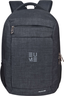 

EUME Alexis 28 LTR Black Polyester Laptop Backpack for 15.6 inch Laptop and Water Resistance Backpack with USB Port Charging 28 L Backpack(Black)