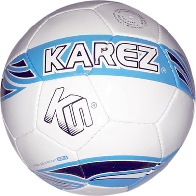 

Karez KS WHITE Football - Size: (Pack of 1, White, Blue