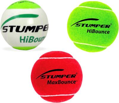 

STUMPER MaxBounce Cricket Tennis Ball(Pack of 18, Multicolor)
