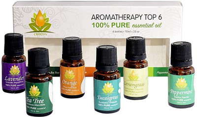 

Crocon Aromatherapy Top 6 Essential oils 100% Pure natural & Therapeutic(10 ml)