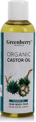 

Greenberry Organics Organic Castor Oil | 100% Organic | 100% Natural | Hair Body and Face (100 ML)(100 ml)