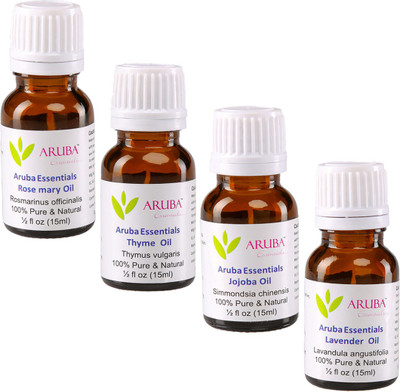 

Aruba Essentials 100% Undiluted Rosemary, Thyme, Jojoba & Lavender Oils(60 ml)