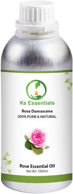 

Ks Essentials 100% Pure Rose Essential Oil, Natural & Undiluted for skin care & hair care(1000 ml)