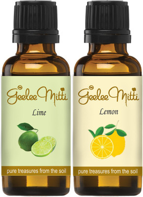 

Geeleemitti Pure Lemon and Lime Essential Oil Combo Pack of 2 x 30ml(60 ml)