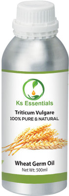 Ks Essentials 100% Pure Wheat Germ Pure Carrier Oil Pure & Cold Pressed(500 ml)