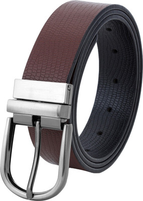 

Pontos Men Casual Multicolor Genuine Leather Reversible Belt, Multi-coloured