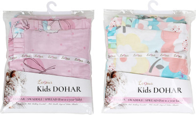 

L'amour Printed  Quilt(Cotton, Pink, Multicolor, Multicolor;pink