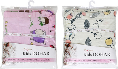 

L'amour Printed  Quilt(Cotton, Pink, White