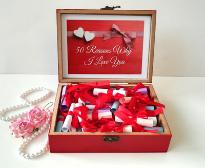 GIFT OCCASIONS GIFT 50 REASONS WHY I LOVE YOU(Red)