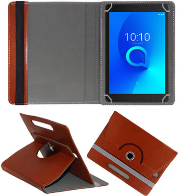 Fastway Flip Cover for Alcatel 3T 8 inch(Brown, Cases with Holder, Pack of: 1)