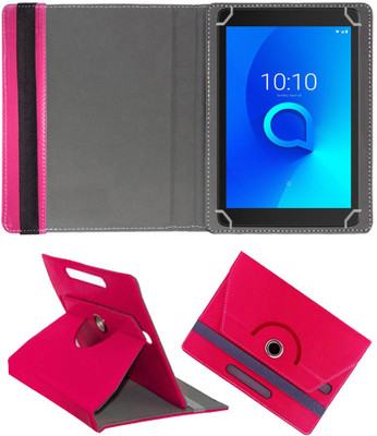 Fastway Flip Cover for Alcatel 3T 8 inch(Pink, Cases with Holder, Pack of: 1)