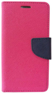COVERNEW Flip Cover for Samsung Galaxy ON Max(Pink, Dual Protection)