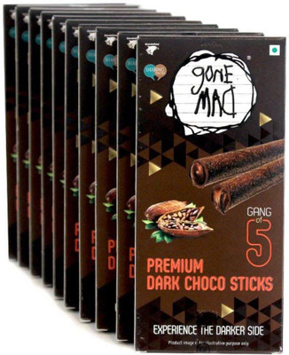 

Gone Mad Premium Dark Choco Sticks (Pack of 10) Bars(Pack of 10, 100 g)