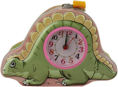 

AVMART Green Dinosaur Coin Bank with Lock & Table Analog Alarm Clock Coin Bank(Multicolor)
