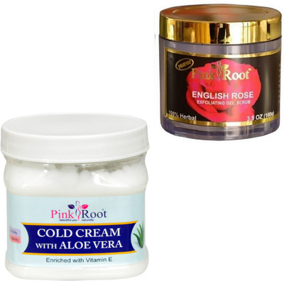 

Pink Root COLD CREAM WITH ENGLISH ROSE SCRUB(Set of 2)