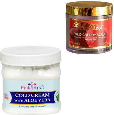 

Pink Root COLD CREAM WITH WILDCHERRY SCRUB(Set of 2)