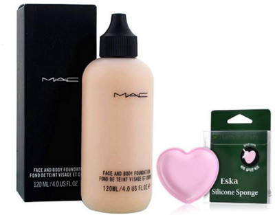 

eska Silicon Puff With Mac Face And Body Foundation(Set of 2)