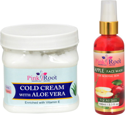 

Pink Root COLD CREAM WITH APPLE FACE WASH(Set of 2)