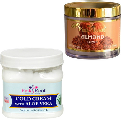 

Pink Root COLD CREAM WITH ALMOND SCRUB(Set of 2)