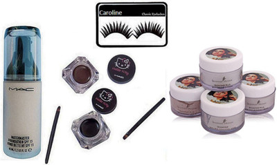 

caroline Eyelashes , Matchmaster Foundation , Hello Kitty Eyeliner, Shahnaz Husain Diamond Skin Revival Facial Kit(Set of 5)