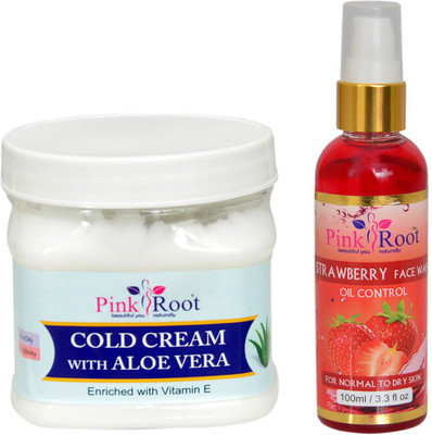 

Pink Root COLD CREAM WITH STRAWBERRY FACEWASH(Set of 2)