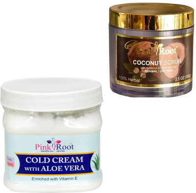 

Pink Root COLD CREAM WITH COCONUT SCRUB(Set of 2)