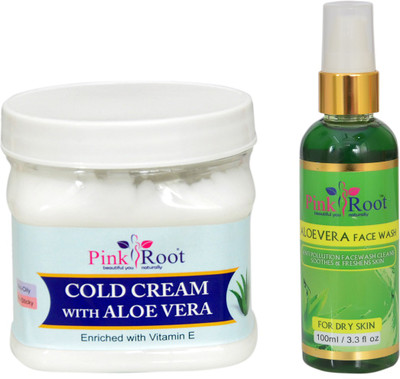 

Pink Root COLD CREAM WITH ALOEVERA FACE WASH(Set of 2)