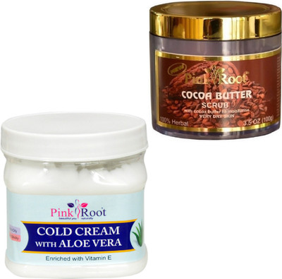 

Pink Root COLD CREAM WITHCOCOA BUTTER SCRUB(Set of 2)