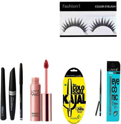 

FASHION 1 COMBO SETS OF KAJAL MAC EYELINER MASCARA KAJAL, EYECONIC KAJAL COLOSSAL KAJAL(Set of 7)