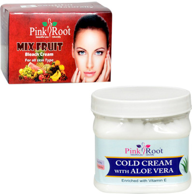 

Pink Root COLD CREAM WITH MIX FRUIT BLEACH 250GM(Set of 2)