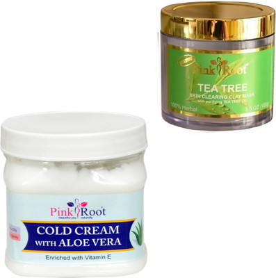 

Pink Root COLD CREAM WITH TEA TREE MASK(Set of 2)