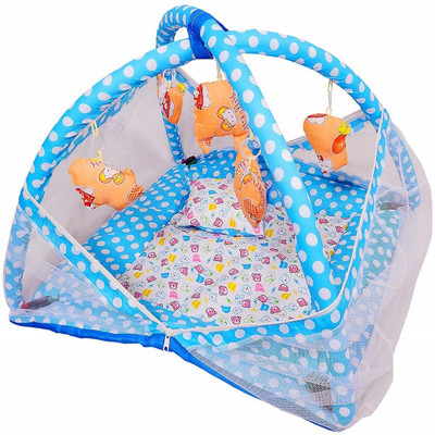 

Chote Janab Play Gym With Mosquito Net Princess Design - Blue Play Gym Crib(Fabric, Blue)
