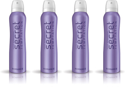 

Secret Temptation ROMANCE Pack of 4 Deodorant Spray - For Women(600 ml, Pack of 4)