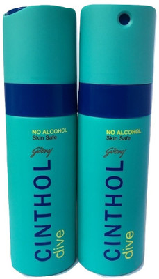 

Cinthol DIVE PACK OF 2 Body Spray - For Men(300 ml, Pack of 2)
