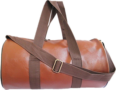 

Muccasacra TanBrown Weekender Duffel Gym Bag with 3 compartments Gym Bag(Brown)