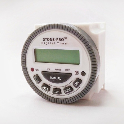 STONE-PRO TM-619H-2 30 Amps High Quality Digital Programmable Timer 4 pin - 18 Programs - replaceable battery Programmable Electronic Timer Switch(White)