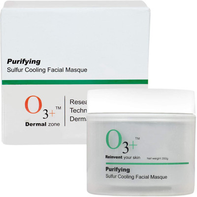 

O3+ Purifying Sulfur Cooling Facial Mask with Organic Willow Bark and Mint for Acne Mark Removal and Radiant Glow(350 g)