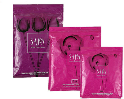 

SARA Combo Pack of Bilberries Whitening Face Mould Mask No.012 and Vitamin A & E Mould Peel off Mask Number 013 and 014(0 g)