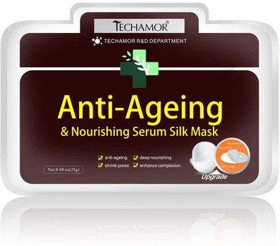 

TECHAMOR Anti-Ageing Hyaluronic Acid Moisturizing Silk Facial Face Mask(30 g)