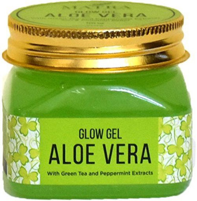 

matra Naturals Aloe Vera Glow Gel-Anti-Sun & Anti-Pollution-with Green Tea and Peppermint Extracts-for acne,scars,skin treatment(100 g)