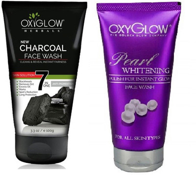 

Oxyglow Charcoal Face Wash 100ml With Pearl Whitening Face Wash 100ml Combo Face Wash(100 ml)