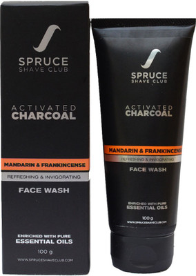 

Spruce Shave Club Activated Charcoal Face Wash with Natural Honey For for Acne,Oil & Pollution Control - Mandarin & Frankincense Face Wash(100 g)