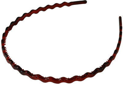 Sarah Thin 5 mm Gauge Red Zig Zag Hair Band(Red)