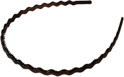 

Sarah Thin 5 mm Gauge Coffee Brown Zig Zag Hair Band(Brown)