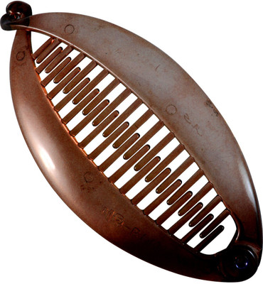 

Sarah 5 Inch Brown Banana Clip Hair Clincher Rounded Edges Banana Clip(Brown)