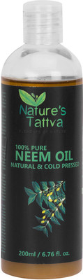 Nature's Tattva Neem Oil- 200ml- Cold Pressed- For Hair and Skin Hair Oil(200 ml)