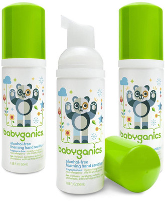 

Babyganics Alcohol-Free Foaming Hand Sanitizer, Fragrance Free, On-The-Go, 50 ml (1.69-Ounce), Pump Bottle (Pack of 3)(50 ml, Pump Dispenser, Pack of 3)