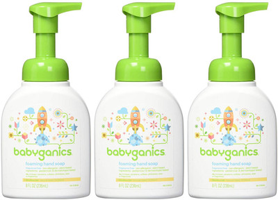 

Babyganics oaming Hand Soap, Fragrance Free, 8 oz Pump Bottle (Pack of 3)(236 ml, Pump Dispenser, Pack of 3)